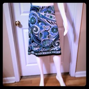 Midi skirt size large paisley